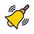 Bell vector, Back to school filled style icon Royalty Free Stock Photo