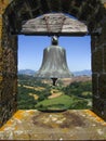 Italian countryside view and bell