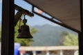 The bell was hung for the school`s time Royalty Free Stock Photo