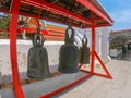 Bell at Wat Amphawa, Singburi, Thailand. Beautiful of historic city at buddhism temple