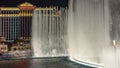 Bellagio fountain show and Caesars Palas hotel Royalty Free Stock Photo