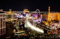 Bellagio Fountains on the Las Vegas Boulevard Royalty Free Stock Photo