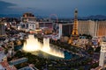 Bellagio Fountains on the Las Vegas Boulevard Royalty Free Stock Photo