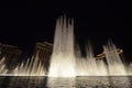 Bellagio Hotel and Casino, fountain, water, water feature, night Royalty Free Stock Photo