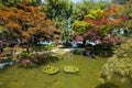 View of Gardens of Villa Melzi in the village of Bellagio on Como lake, Italy Royalty Free Stock Photo