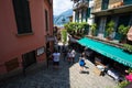 Walking on the streets of Bellagio, a small village on Como lake, Italy Royalty Free Stock Photo