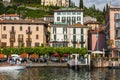 BELLAGIO ON LAKE COMO, ITALY, JUNE 15, 2016. View on coast line of Bellagio city on Lake Como, Italy. Italian landscape city with