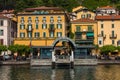 BELLAGIO ON LAKE COMO, ITALY, JUNE 15, 2016. View on coast line of Bellagio city on Lake Como, Italy. Italian landscape city with