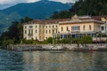 BELLAGIO ON LAKE COMO, ITALY, JUNE 15, 2014. View on coast line of Bellagio city on Lake Como, Italy. Italian landscape city with