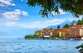 Bellagio village at lake Como, Italy. Panoramic view Royalty Free Stock Photo