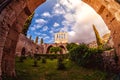 Bellapais Abbey, front view. Kyrenia, Cyprus