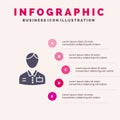 Bellboy, Bellhop, Doorman, Hotel, Service Infographics Presentation Template. 5 Steps Presentation