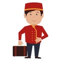 bellboy character hotel service icon