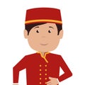 bellboy character hotel service icon