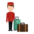 bellboy character hotel service icon