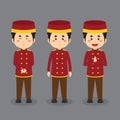 Bellboy Character with Various Expression