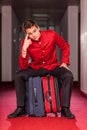 Bellboy with Luggages Royalty Free Stock Photo