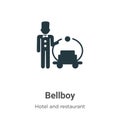 Bellboy vector icon on white background. Flat vector bellboy icon symbol sign from modern hotel and restaurant collection for