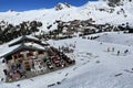 Belle Plagne, Winter landscape in the ski resort of La Plagne, France