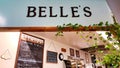 Belle`s Kitchen sign inside their restaurant in Houston, TX.