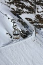 Bellecote, Plagne Centre, Winter landscape in the ski resort of La Plagne, France Royalty Free Stock Photo