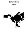 Bellefontaine outline map Royalty Free Stock Photo