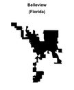 Belleview outline map Royalty Free Stock Photo