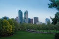 Bellevue downtown park in the evening Royalty Free Stock Photo