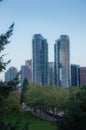 Bellevue downtown park in the evening Royalty Free Stock Photo