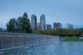 Bellevue downtown park in the evening Royalty Free Stock Photo