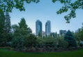 Bellevue downtown park in the evening Royalty Free Stock Photo