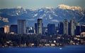 Bellevue Lake Snowy Cascade Mountains Washington Royalty Free Stock Photo