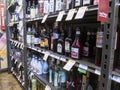 Bellevue, WA USA - circa August 2021: View of various liqueurs and liquors inside a Total Wine beverage shop