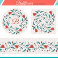 Bellflower floral elements, wedding design Royalty Free Stock Photo