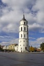 Bellfre tower of cathedral of Vilnius Royalty Free Stock Photo