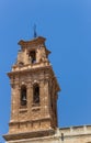 Bellfry of the historic church of Almansa Royalty Free Stock Photo