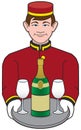 Bellhop with Champagne