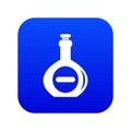 Bellied bottle icon digital blue