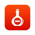 Bellied bottle icon digital red