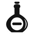 Bellied bottle icon, simple style