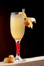 Bellini Champagne Cocktail Royalty Free Stock Photo