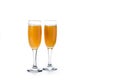 Bellini champagne cocktail in glass Royalty Free Stock Photo