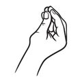 Bellissimo italian tasty food hand gesture sketch