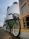 Bello, Colombia, December 17 2019: Bicycles used for transportations of workers inside a waste water treatment plant