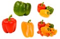 Bellpepper collection isolated Royalty Free Stock Photo