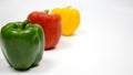 Bellpepper in white background or capsicum Royalty Free Stock Photo