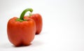 Bellpepper in white background or capsicum Royalty Free Stock Photo