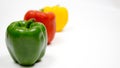 Bellpepper in white background or capsicum Royalty Free Stock Photo