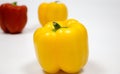 Bellpepper in white background or capsicum Royalty Free Stock Photo