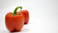Bellpepper in white background or capsicum Royalty Free Stock Photo